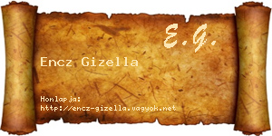 Encz Gizella névjegykártya