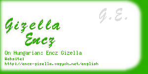 gizella encz business card